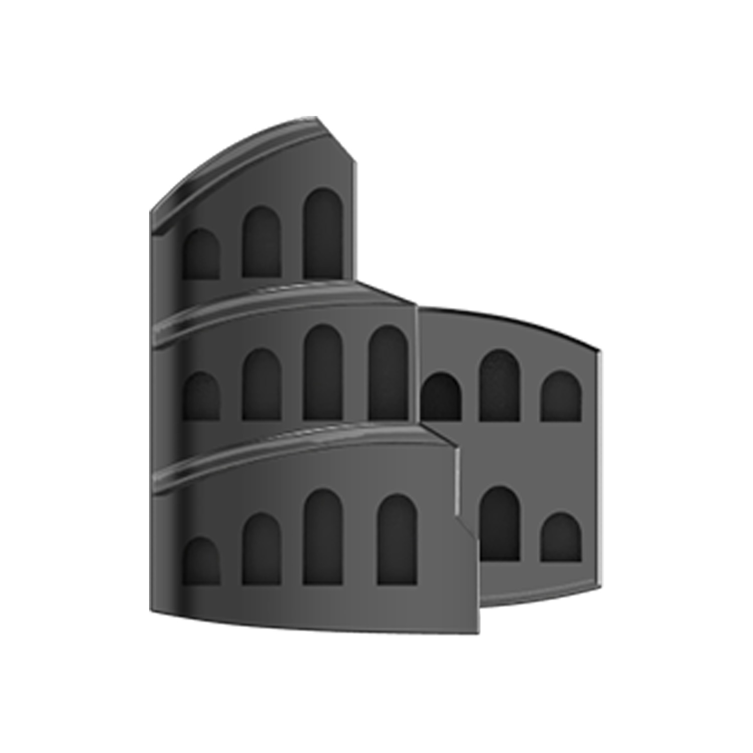 Coliseum Slider Charm Black Rhodium