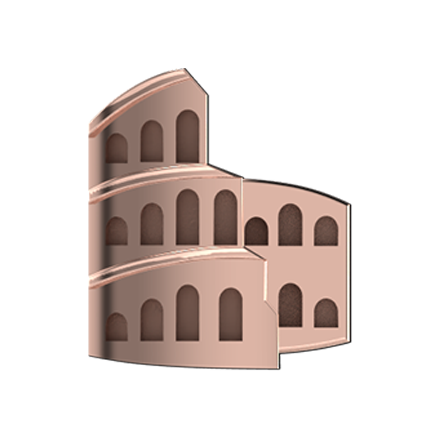 Coliseum Slider Charm 18K Rose Gold