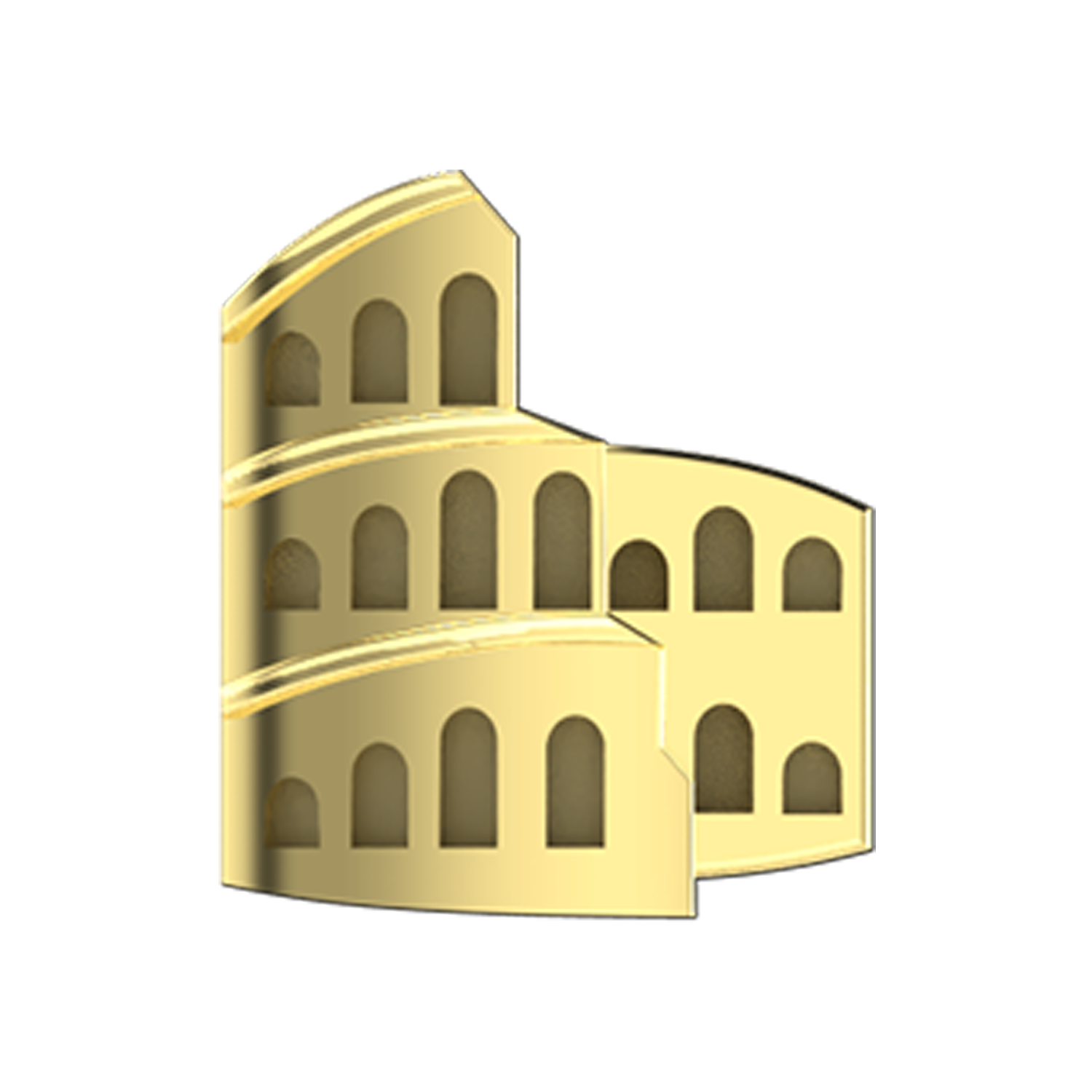 Coliseum Slider Charm 18K Yellow Gold