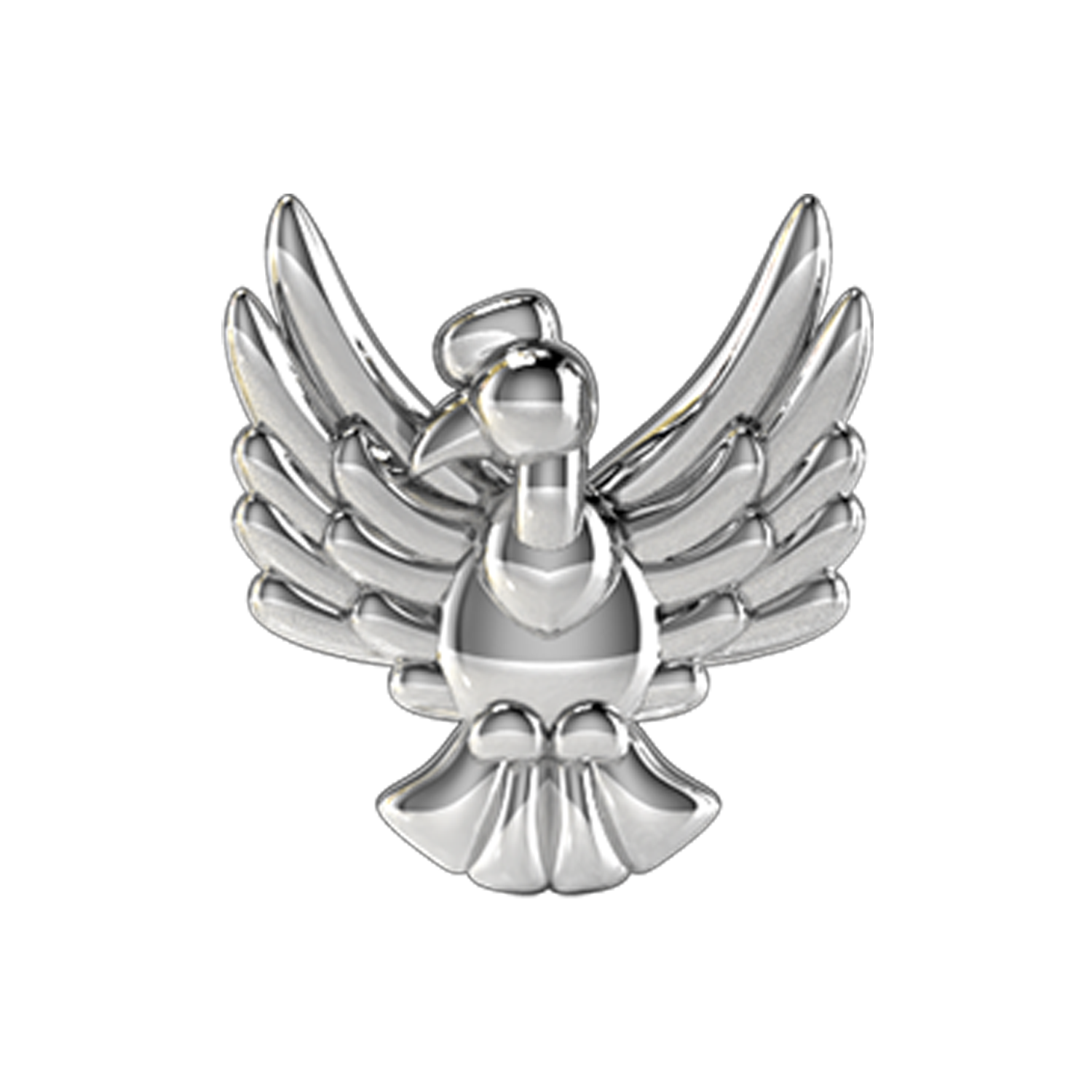Condor Slider Charm 18K White Gold