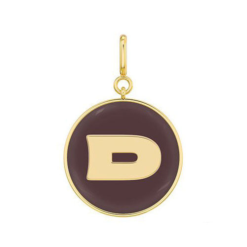 The Chocolate Enamel Letter Disc Charms