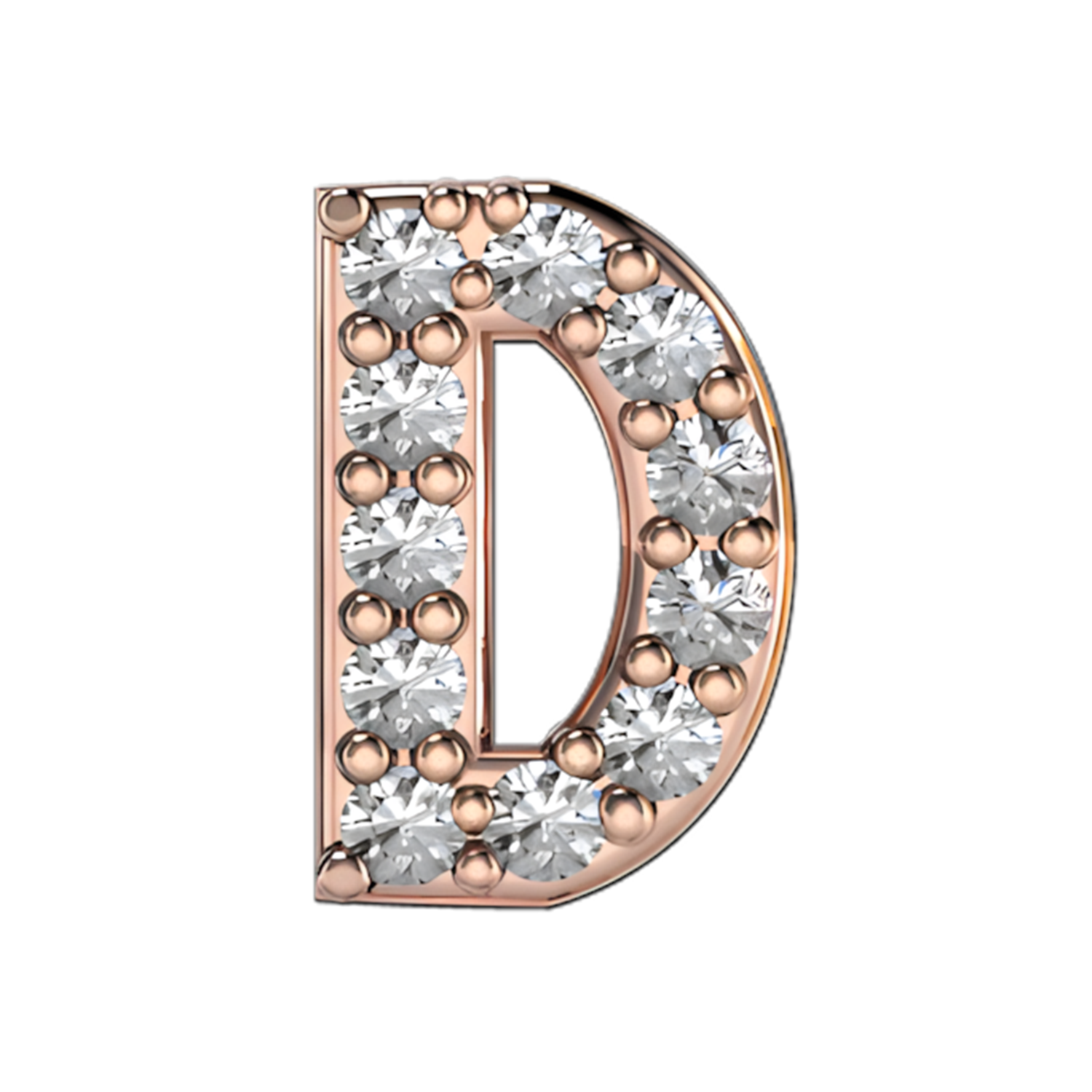 Slider Pave Letter D Charm