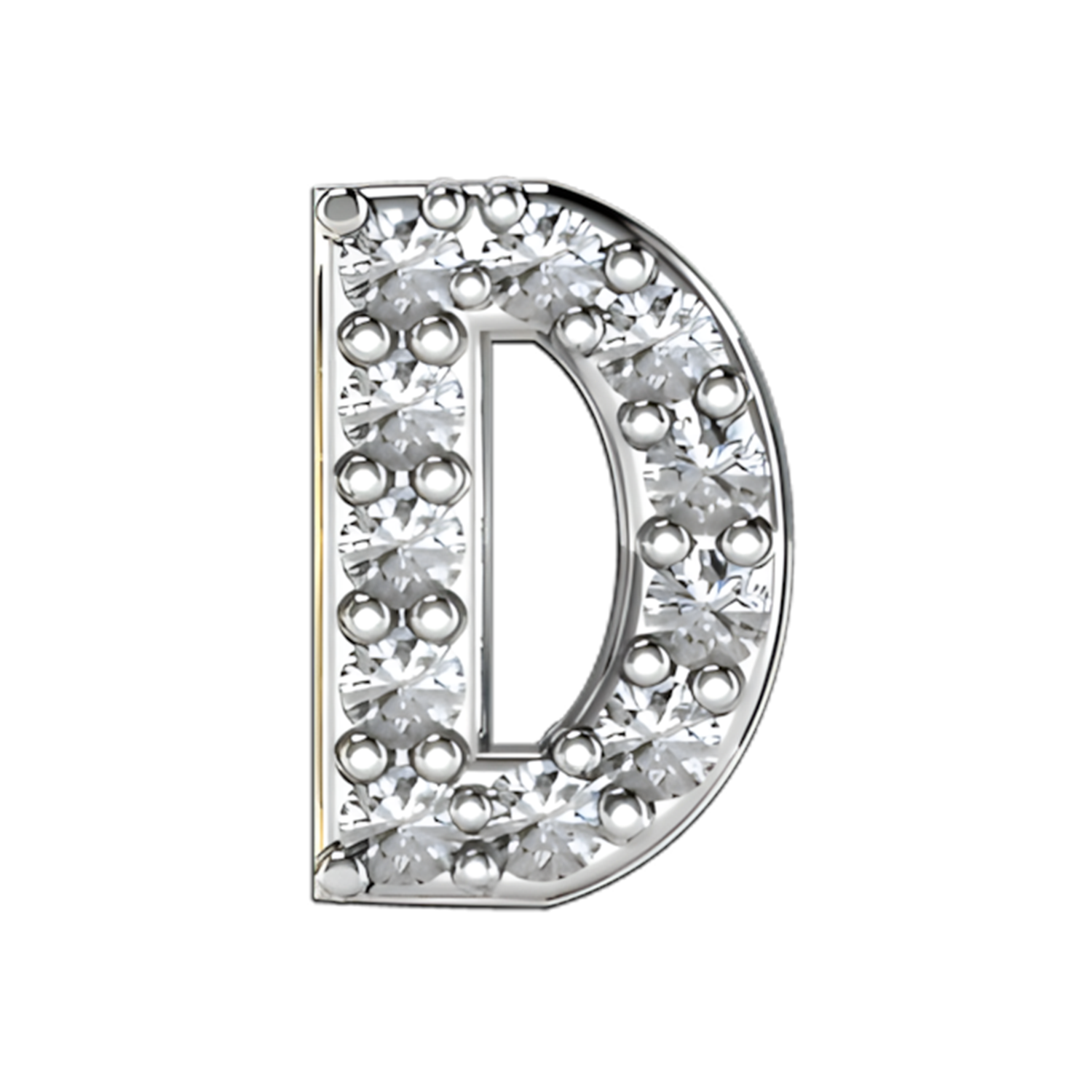 Slider Pave Letter D Charm