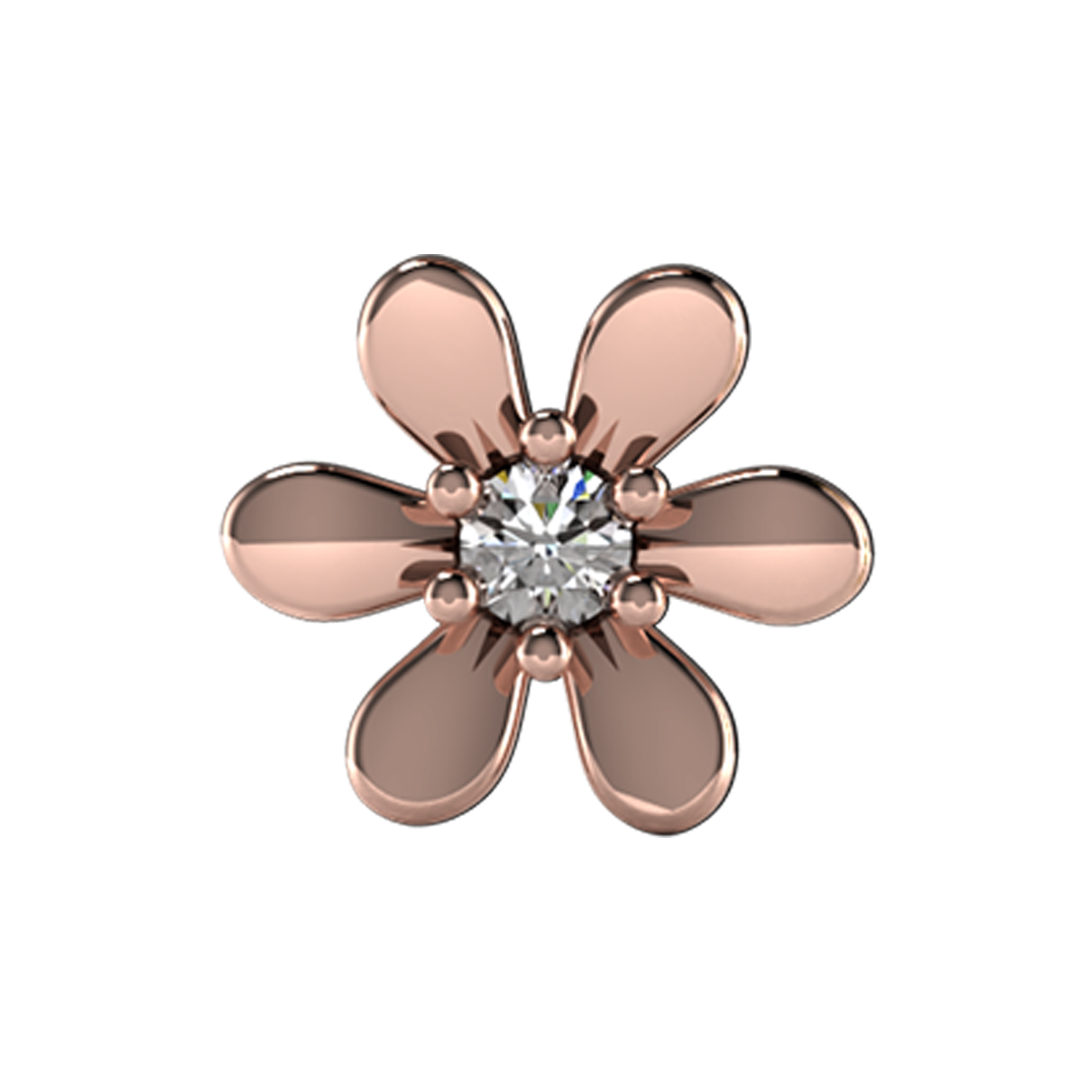 Slider Daisy Charm 18K Rose Gold