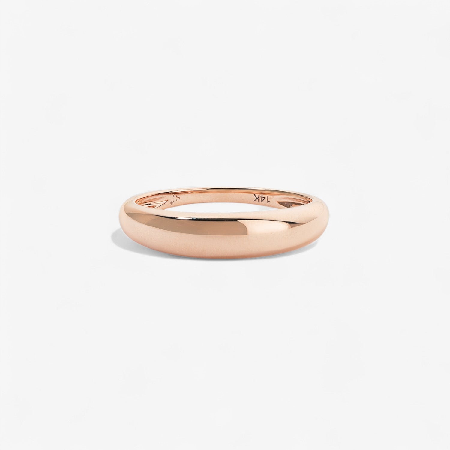 Madison Dome Stack Ring 14K Rose Gold