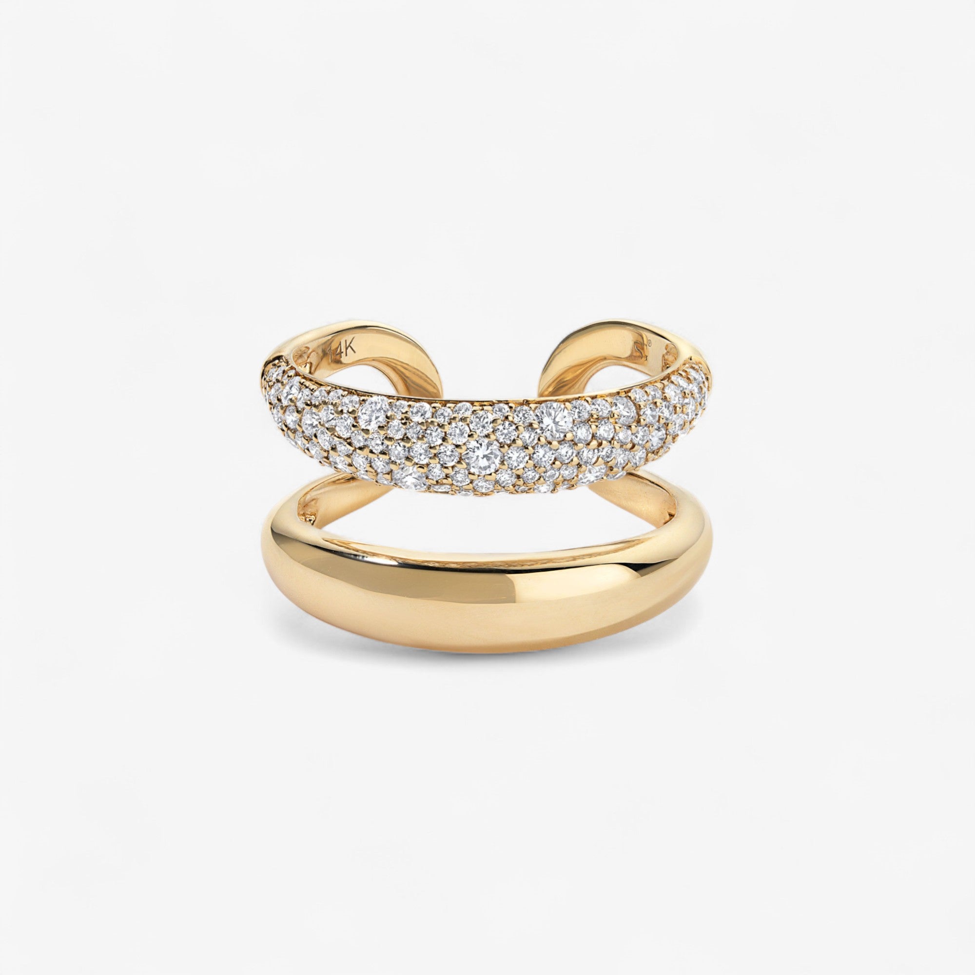 Madison Gold and Diamond Double Domed Ring