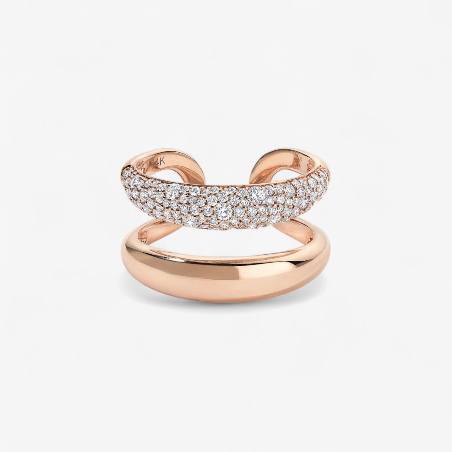 Madison Gold and Diamond Double Domed Ring
