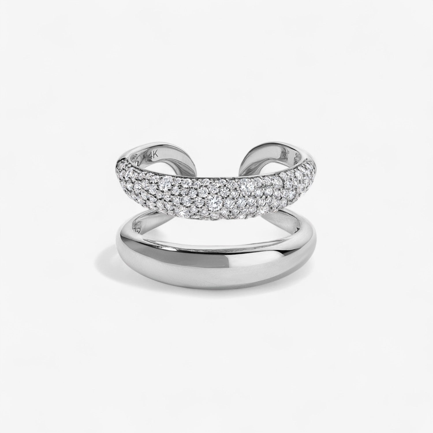 Madison Gold and Diamond Double Domed Ring