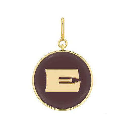 The Chocolate Enamel Letter Disc Charms