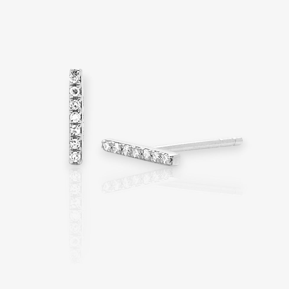 Diamond Bar Earrings