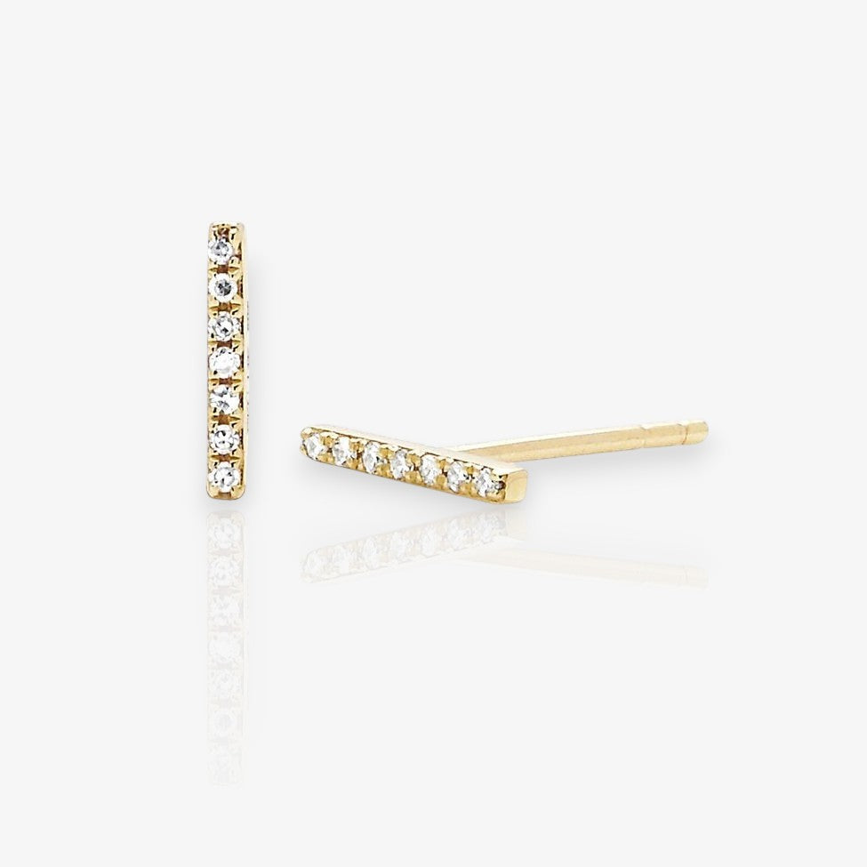 Diamond Bar Earrings