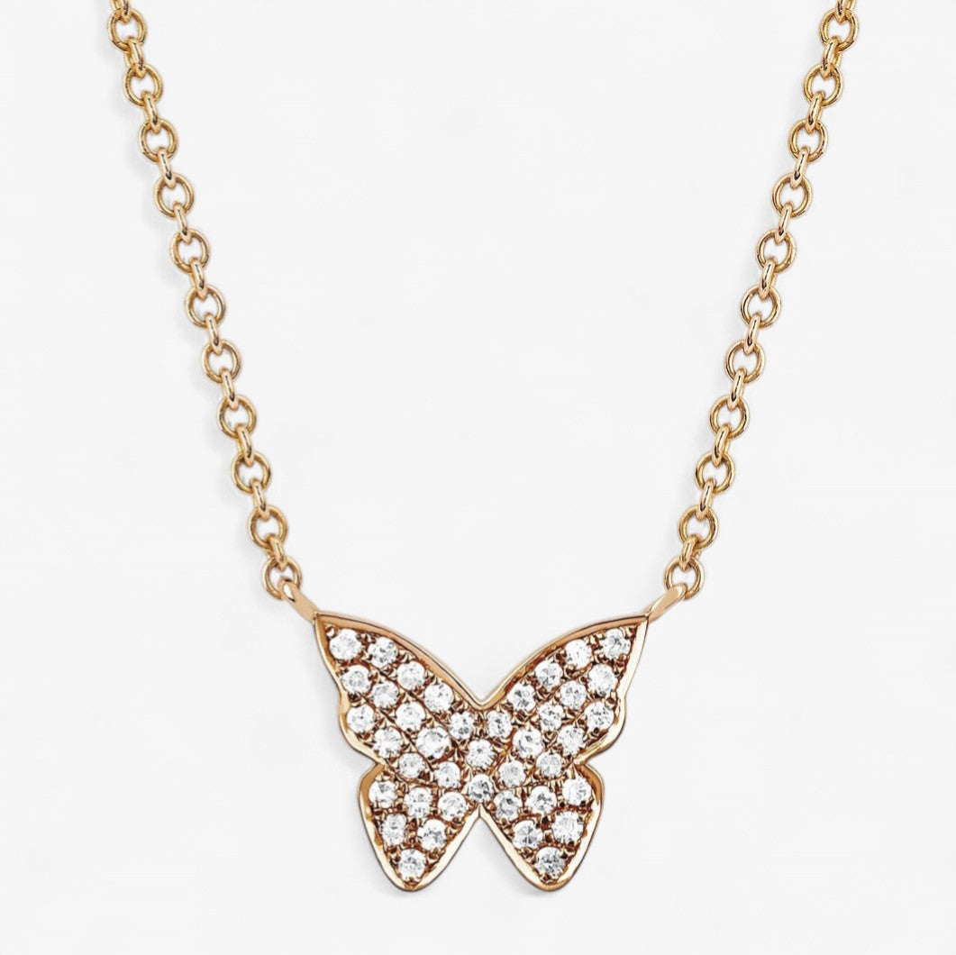 Diamond Butterfly Necklace