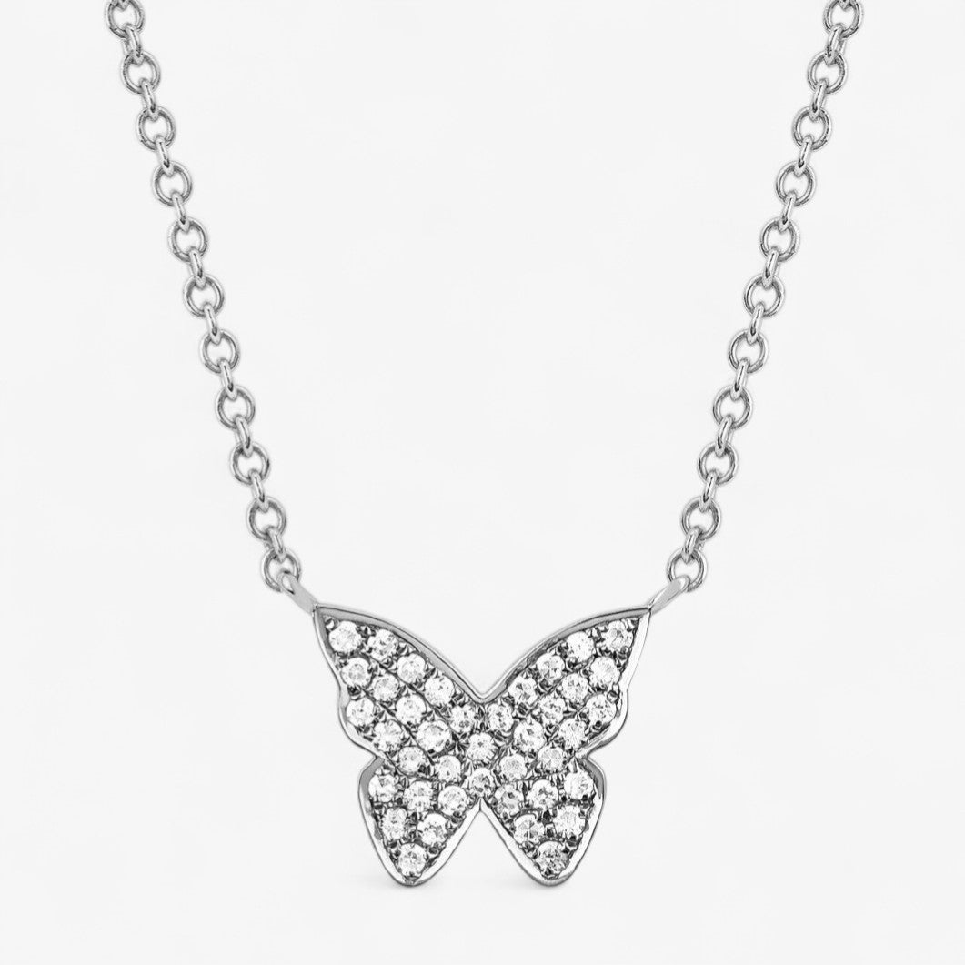 Diamond Butterfly Necklace