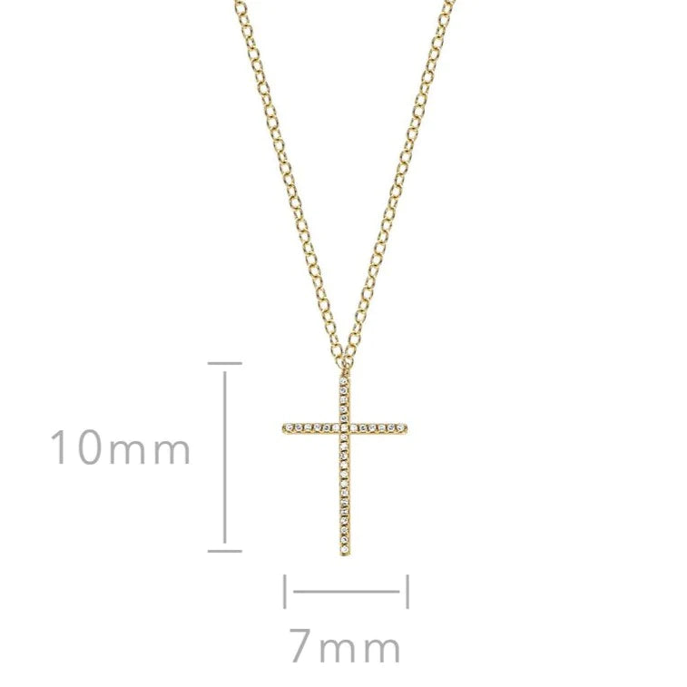 Token Diamond Cross Necklace