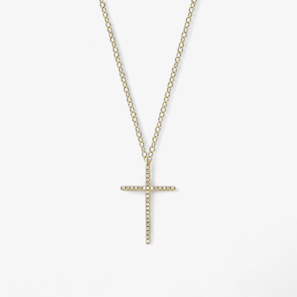 Token Diamond Cross Necklace