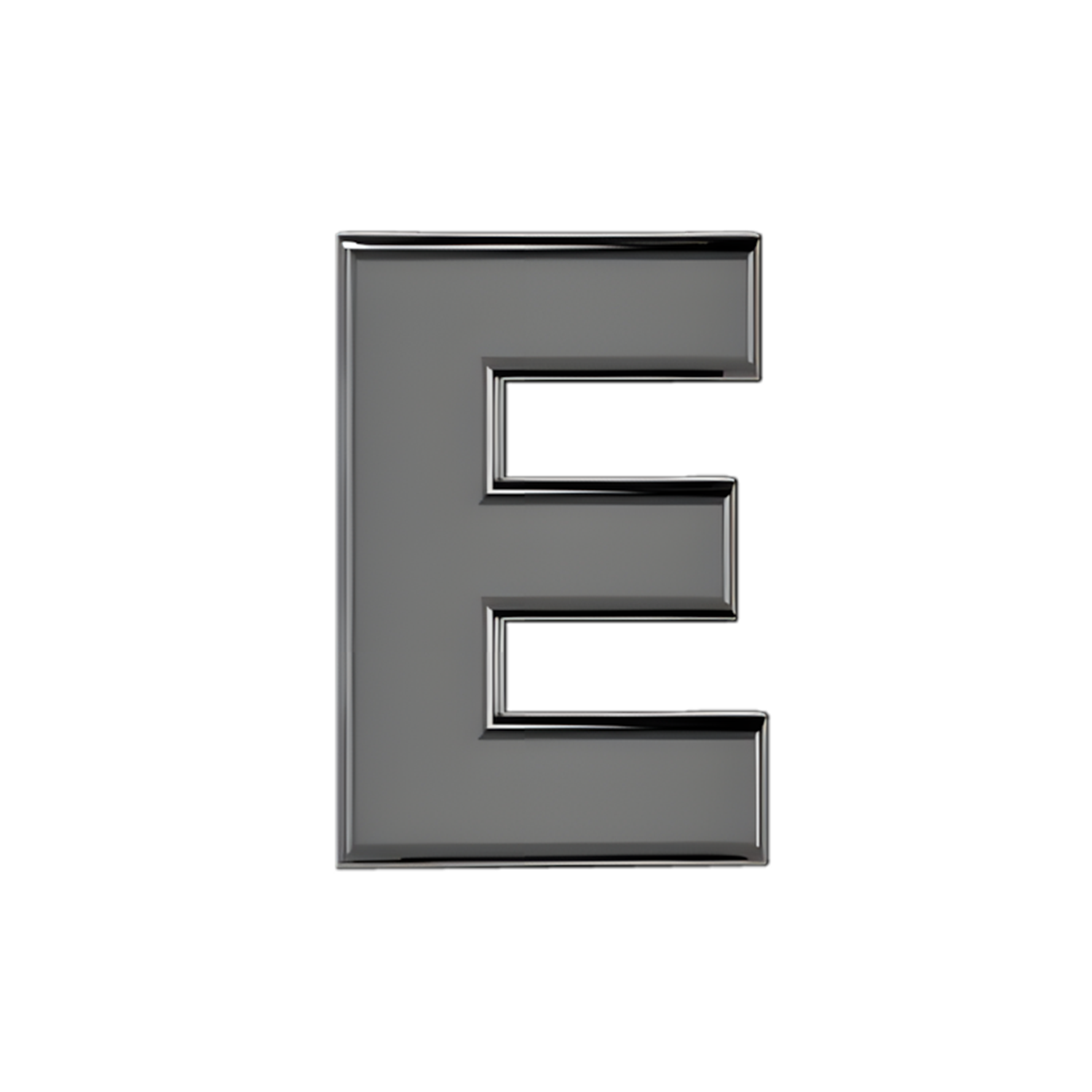 Slider Solid Letter E Charm