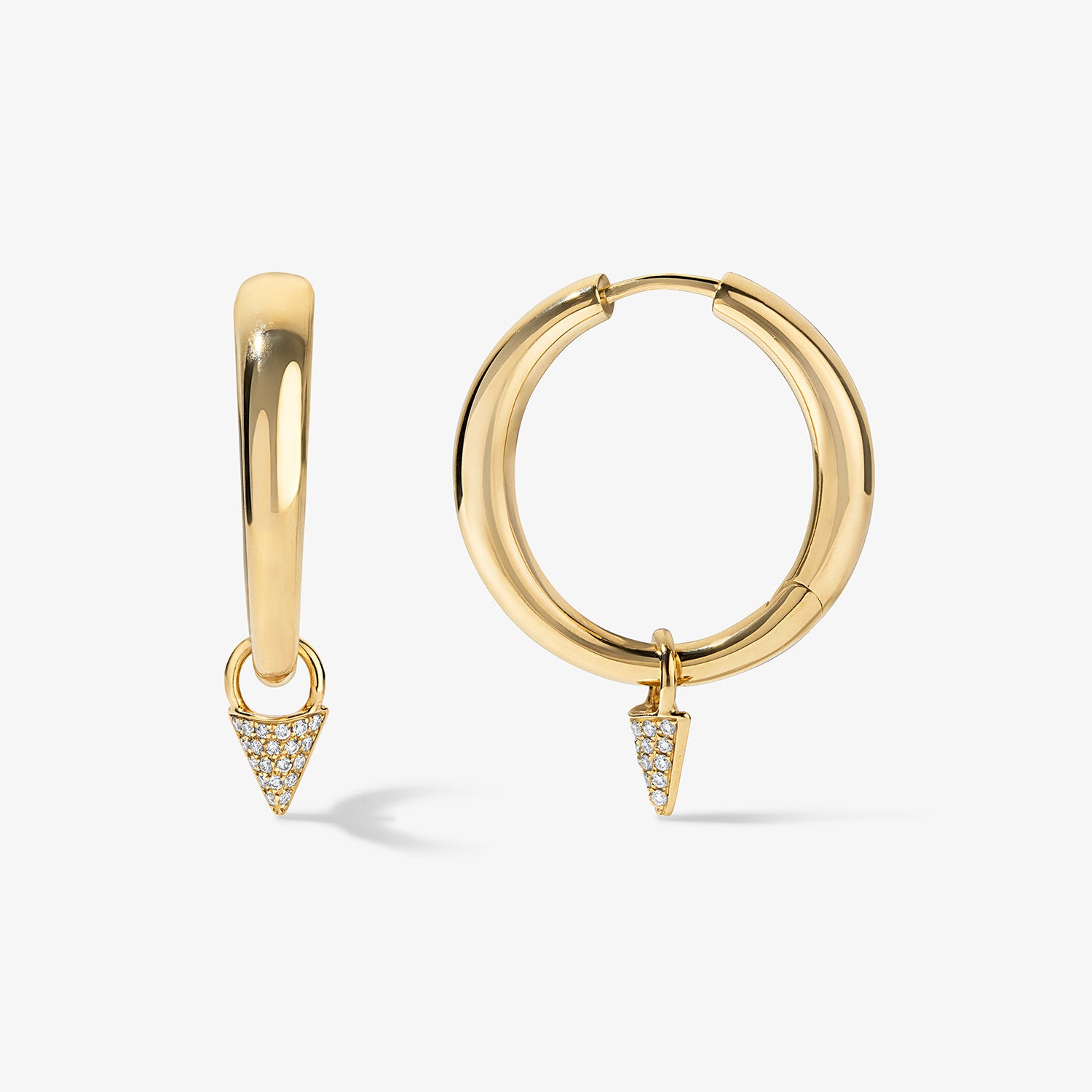 Kelly Arrow Drop Hoops 14K Yellow Gold