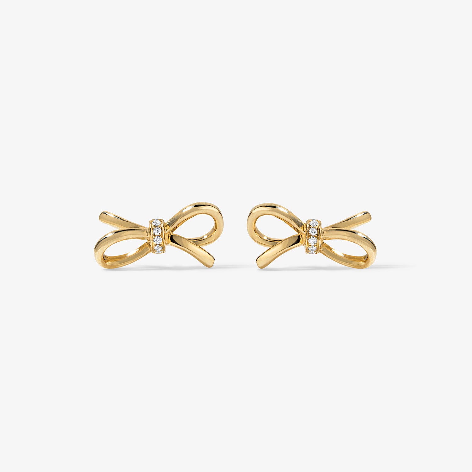 Token Mini Gold Bow Studs 14K Yellow Gold