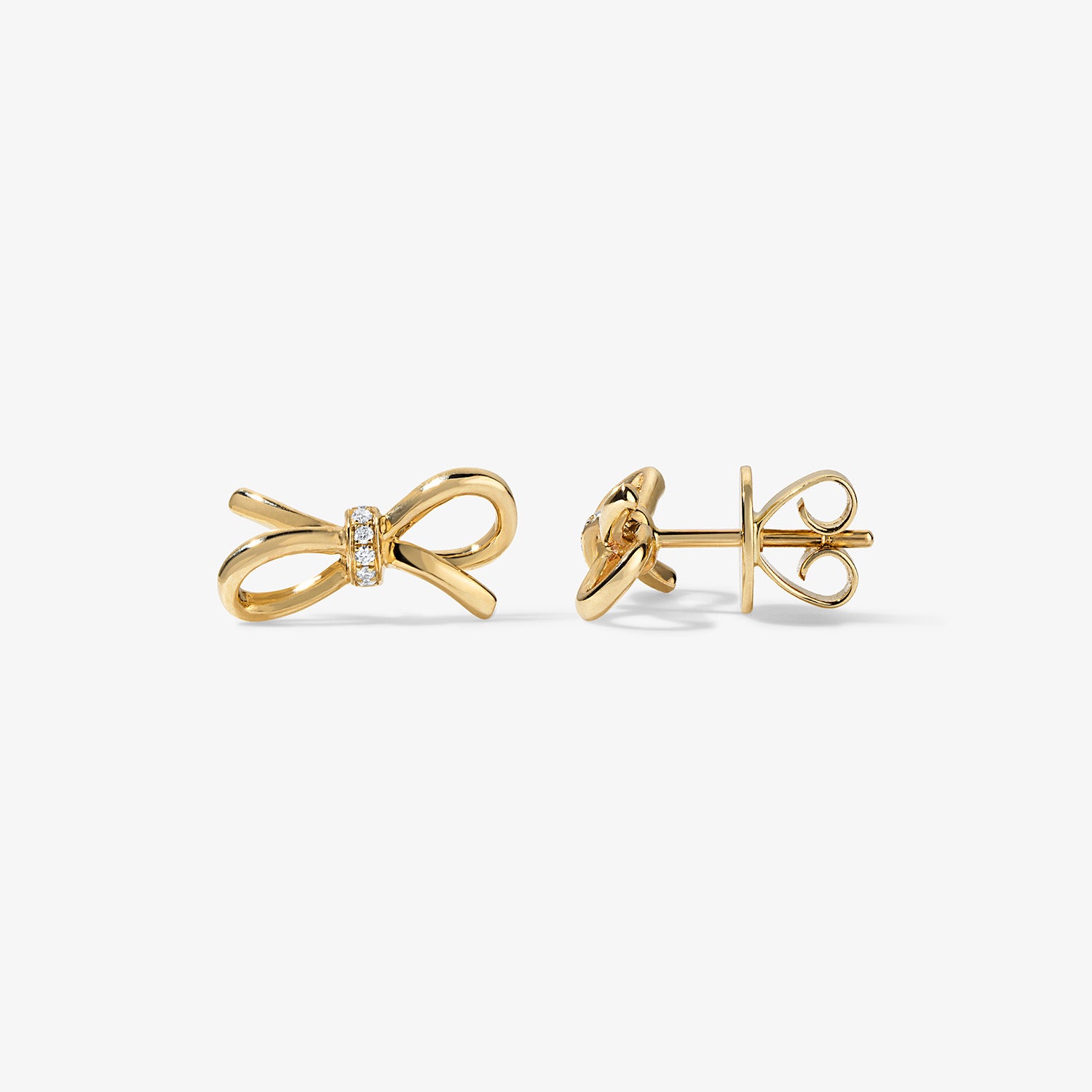 Token Mini Gold Bow Studs