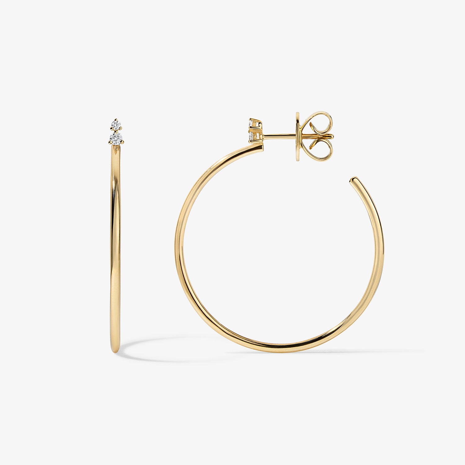 Celeste Petite Hoop Earrings 14K Yellow Gold