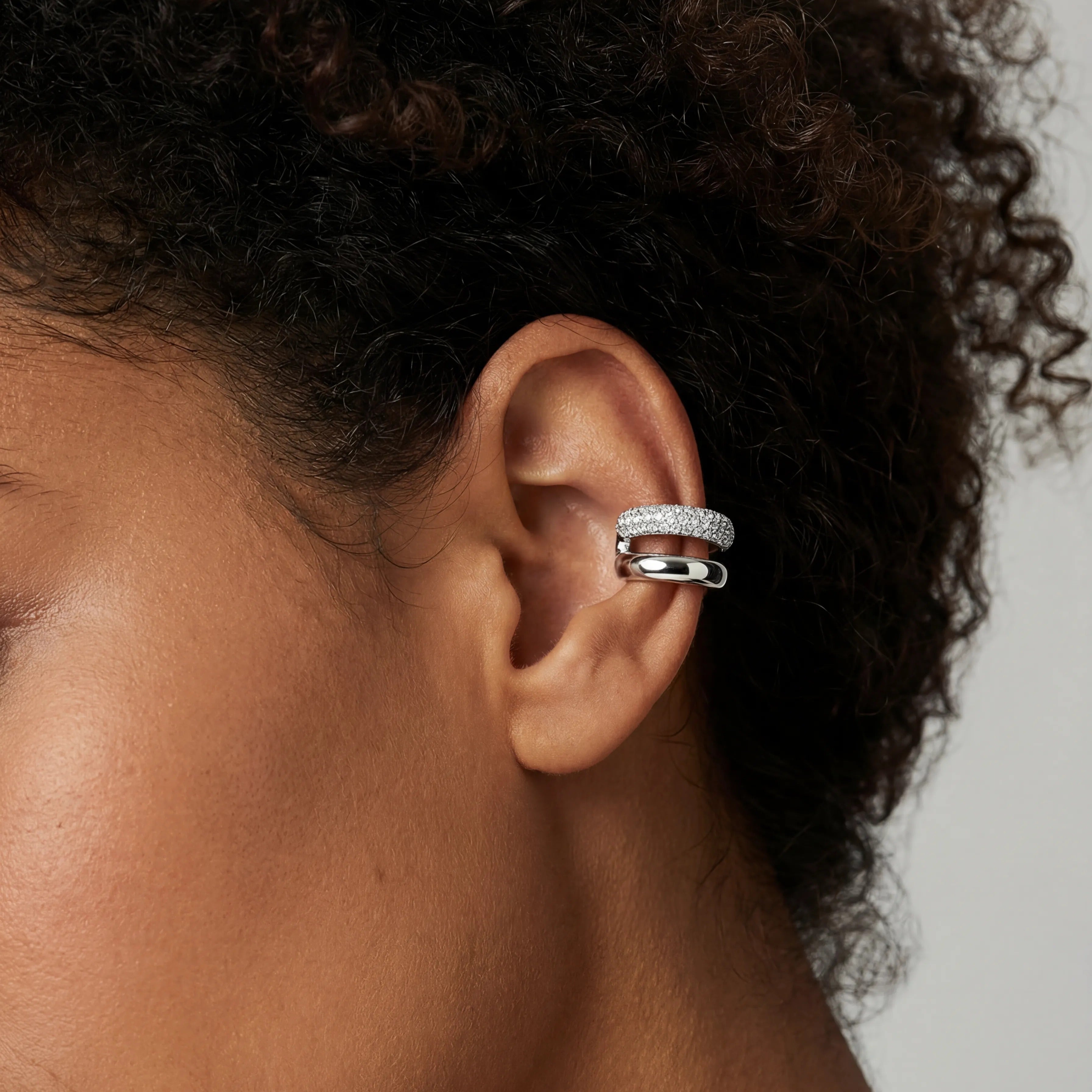 Madison Diamond Double Dome Ear Cuff