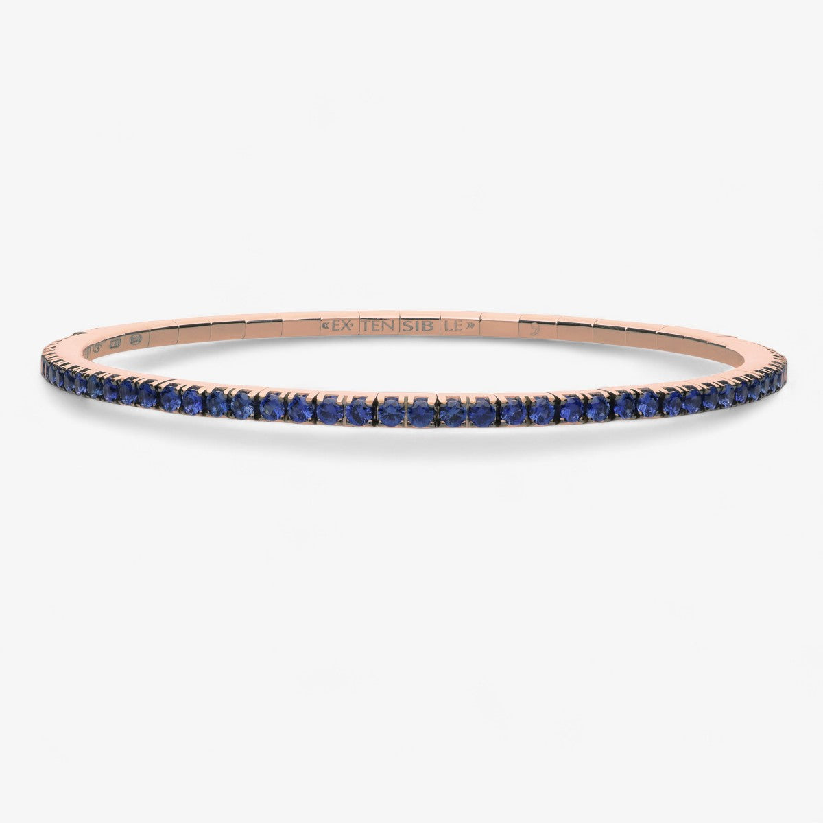 Extensible Blue Sapphire Tennis Bracelet