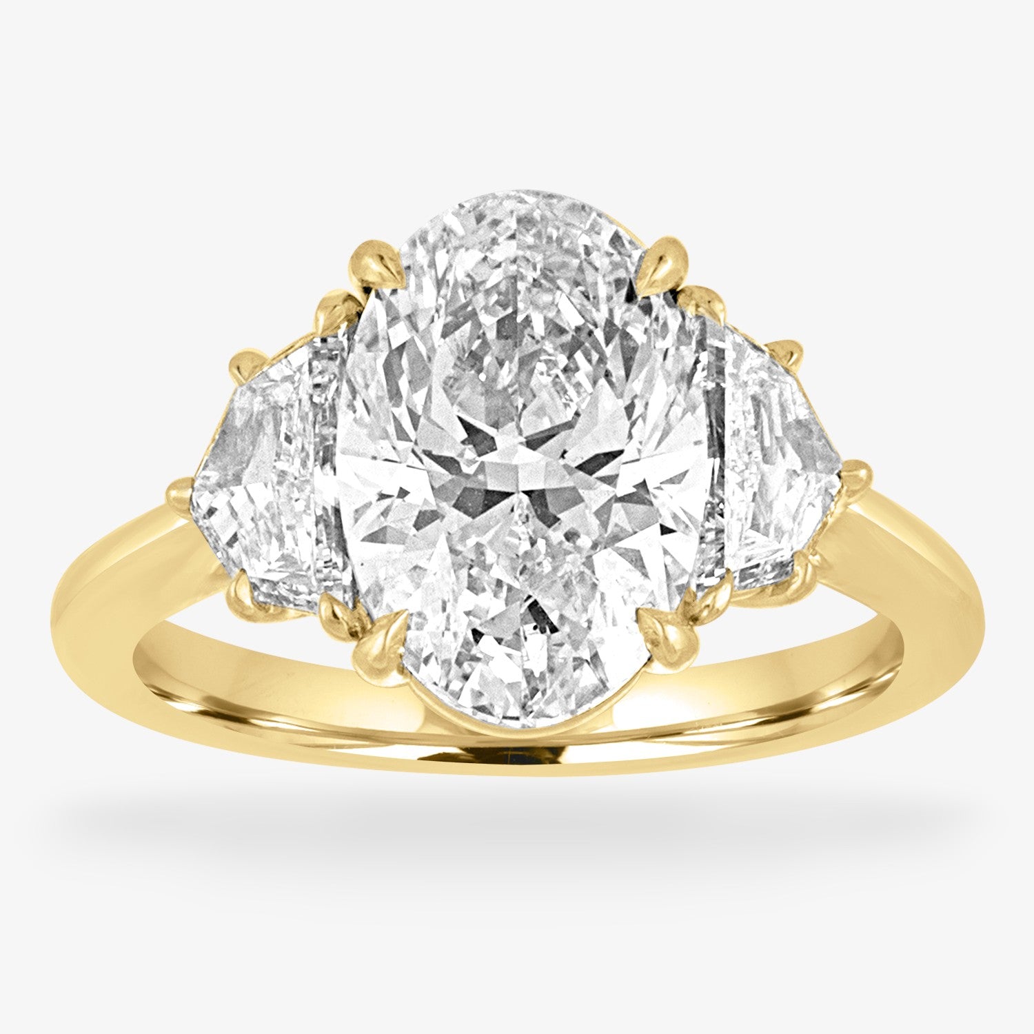 Engagement Ring Setting with Epaulette Side Stones