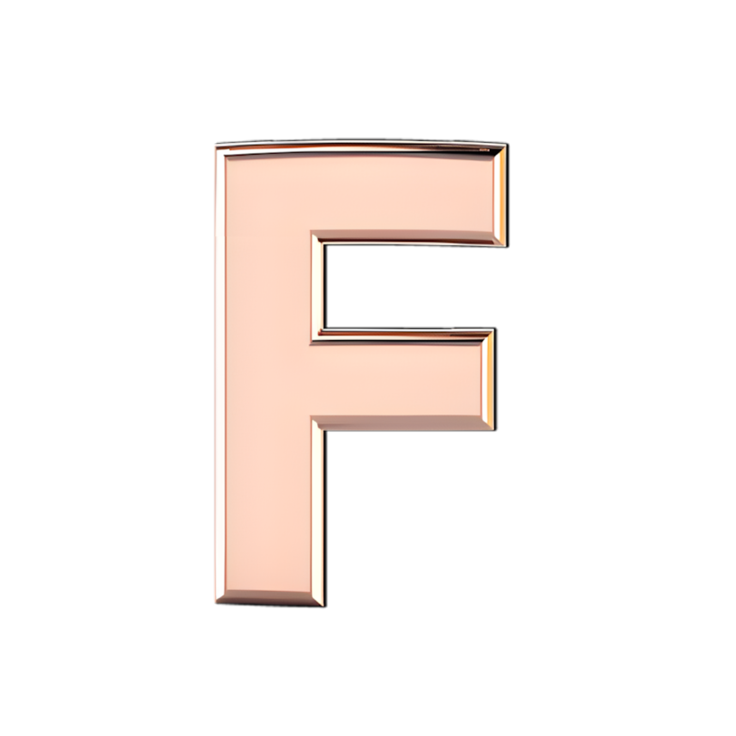 Slider Solid Letter F Charm