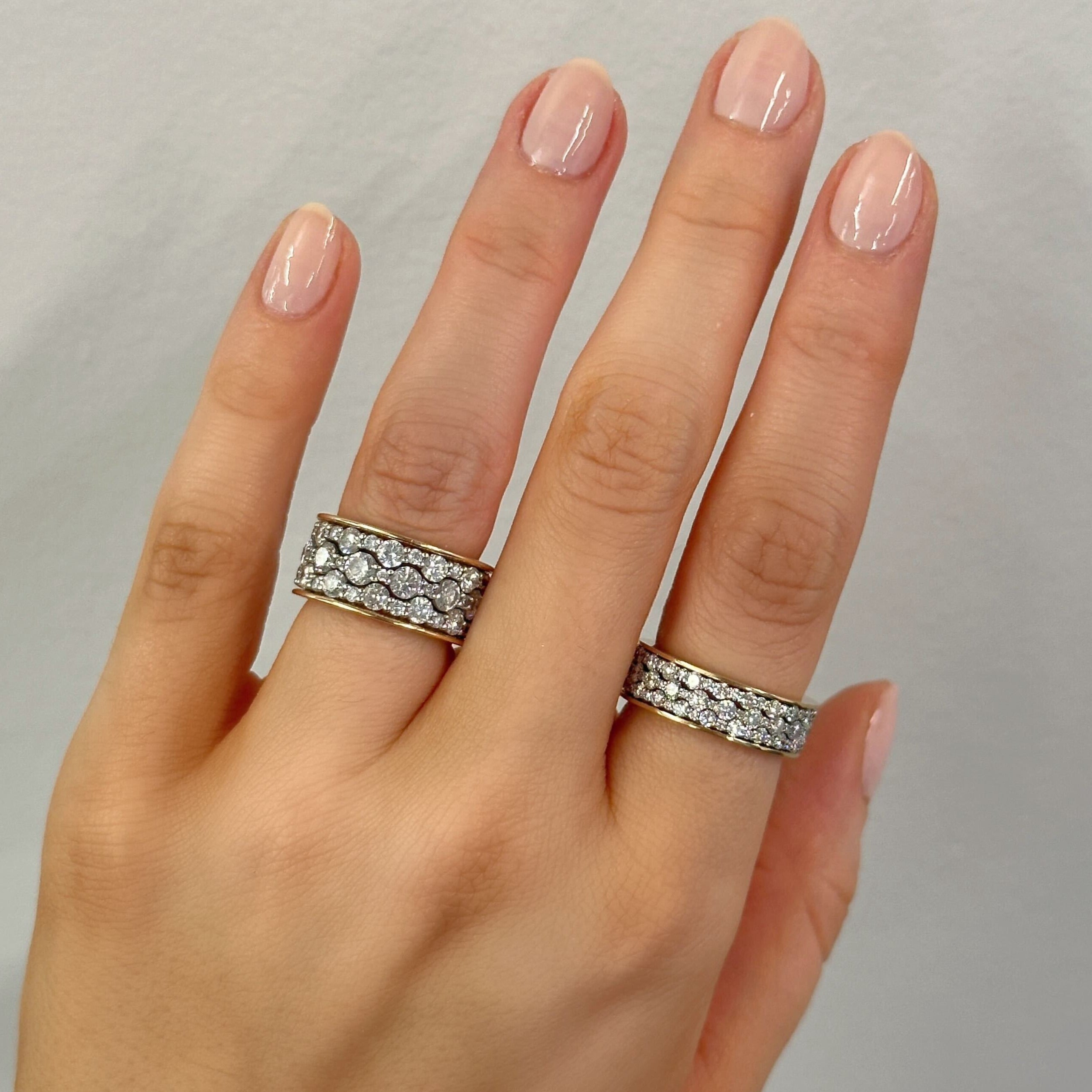 Mini Scalloped Diamond Stack Rings