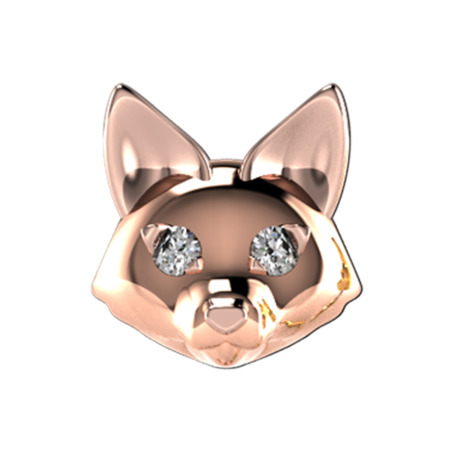 Fox Slider Charm 18K Rose Gold