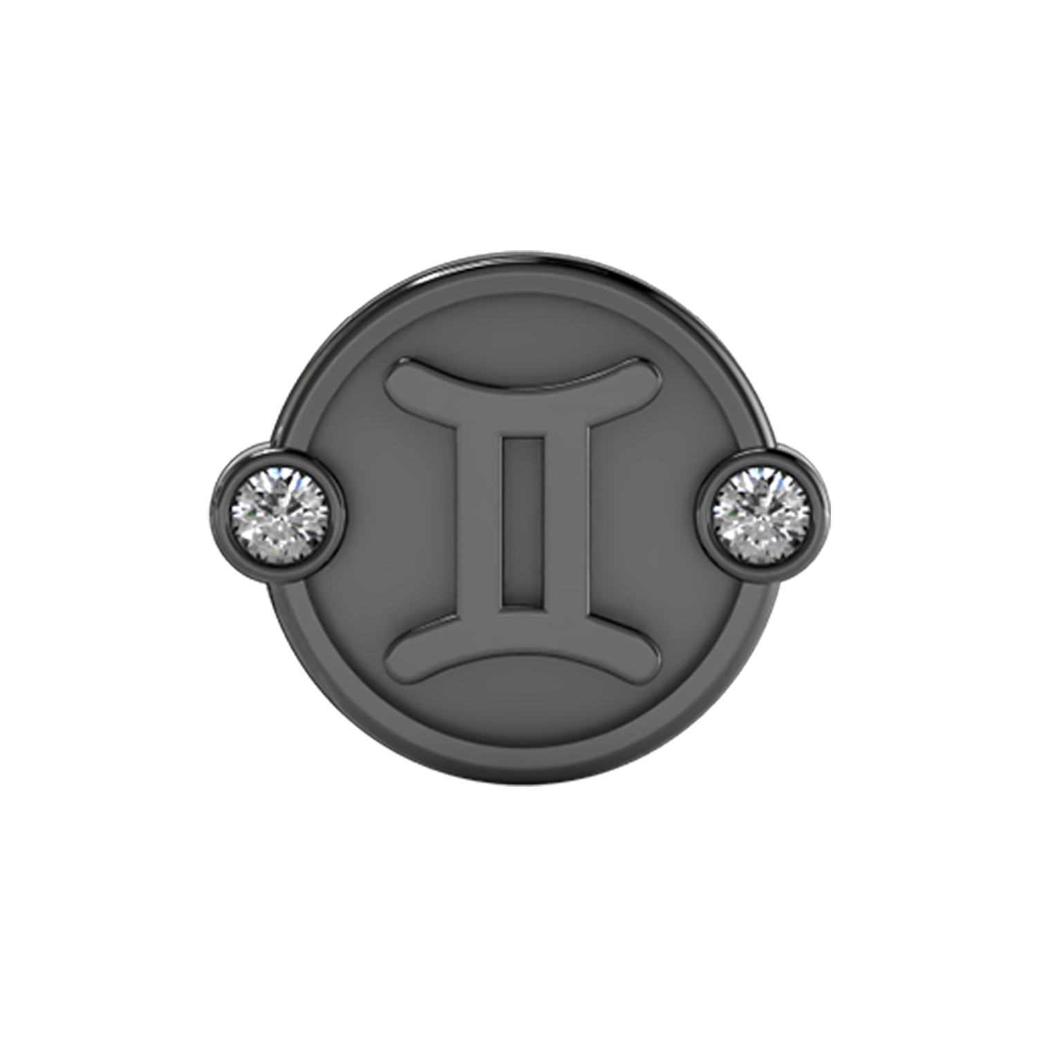 Gemini Slider Charm Black Rhodium