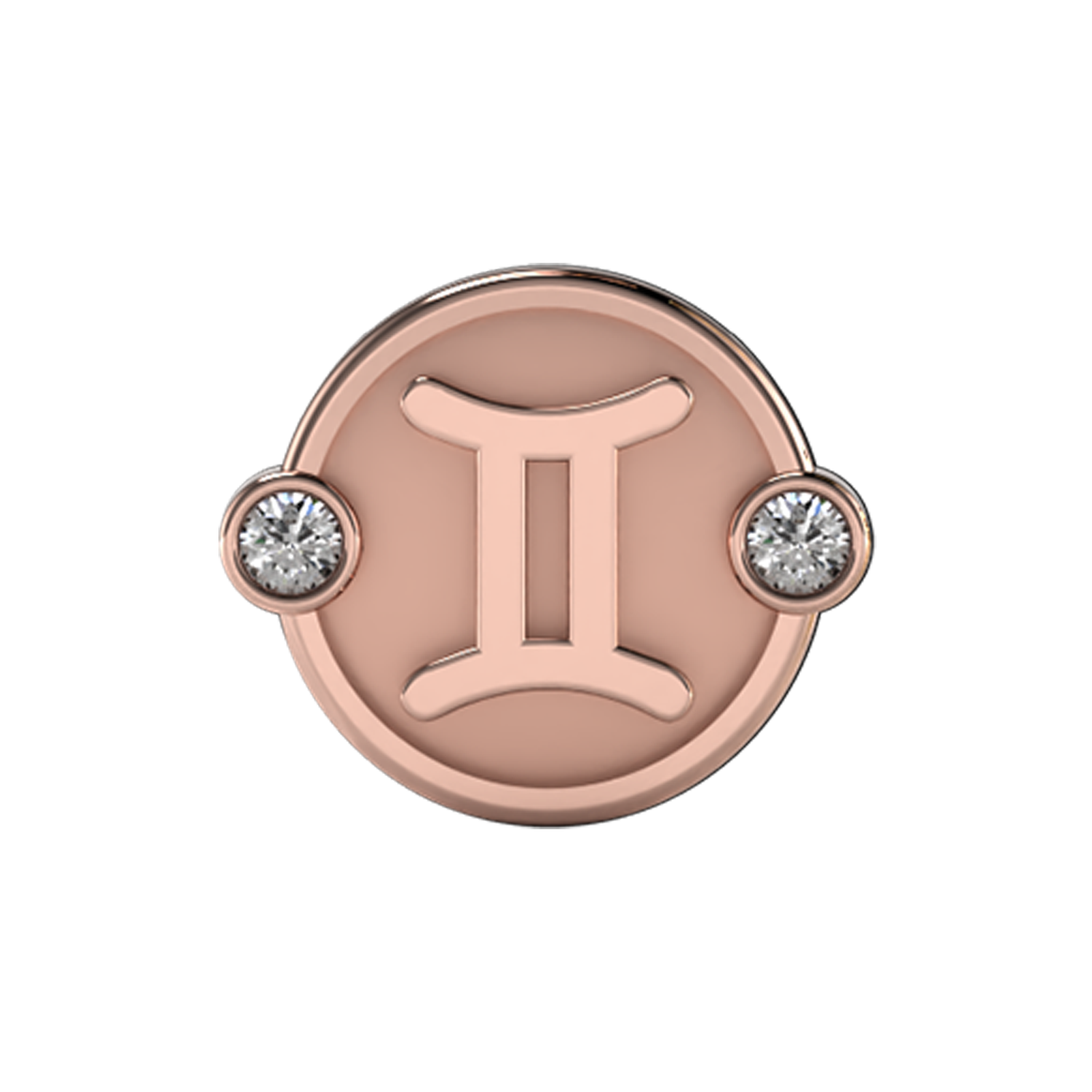 Gemini Slider Charm 18K Rose Gold