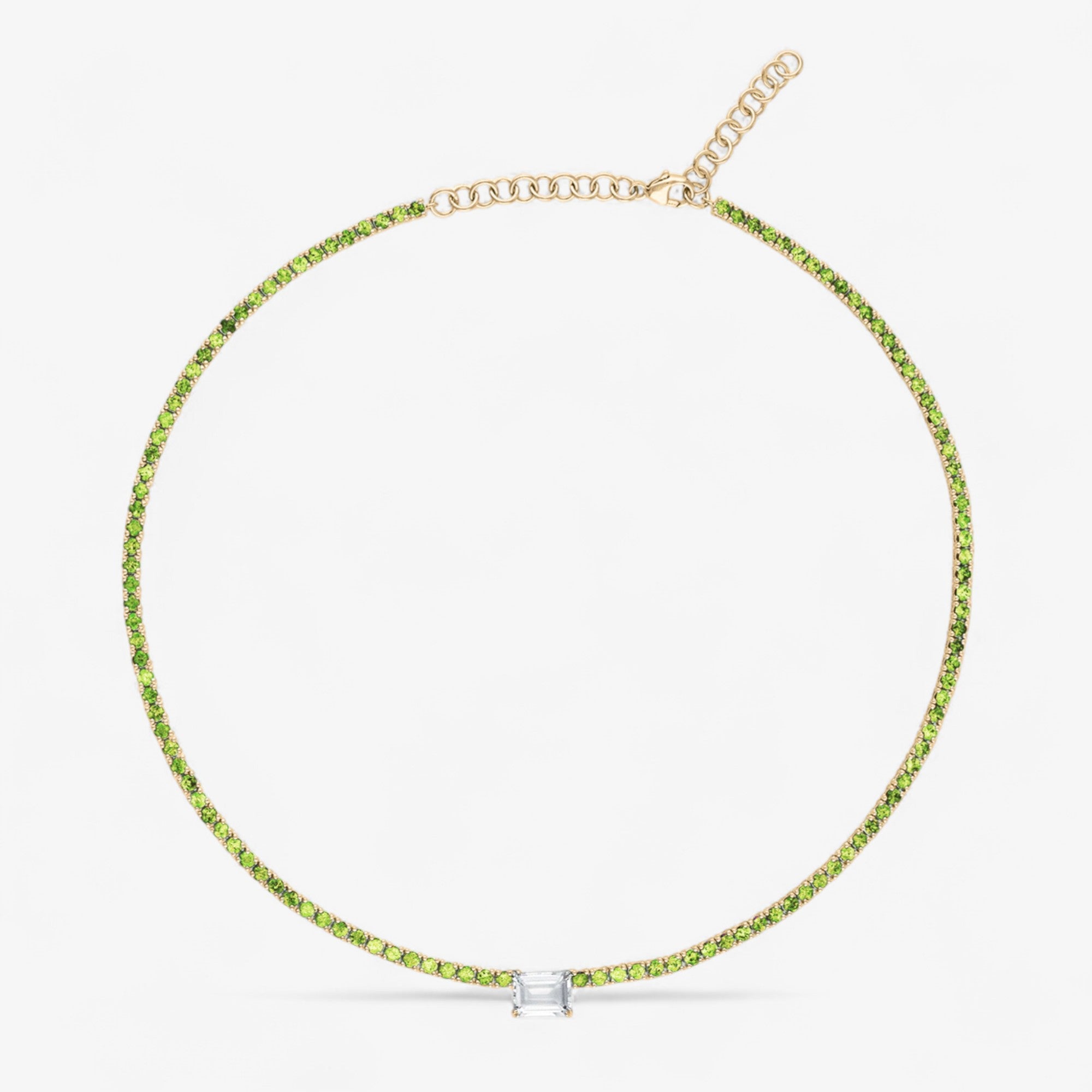 Green Tsavorite Emerson Tennis Choker