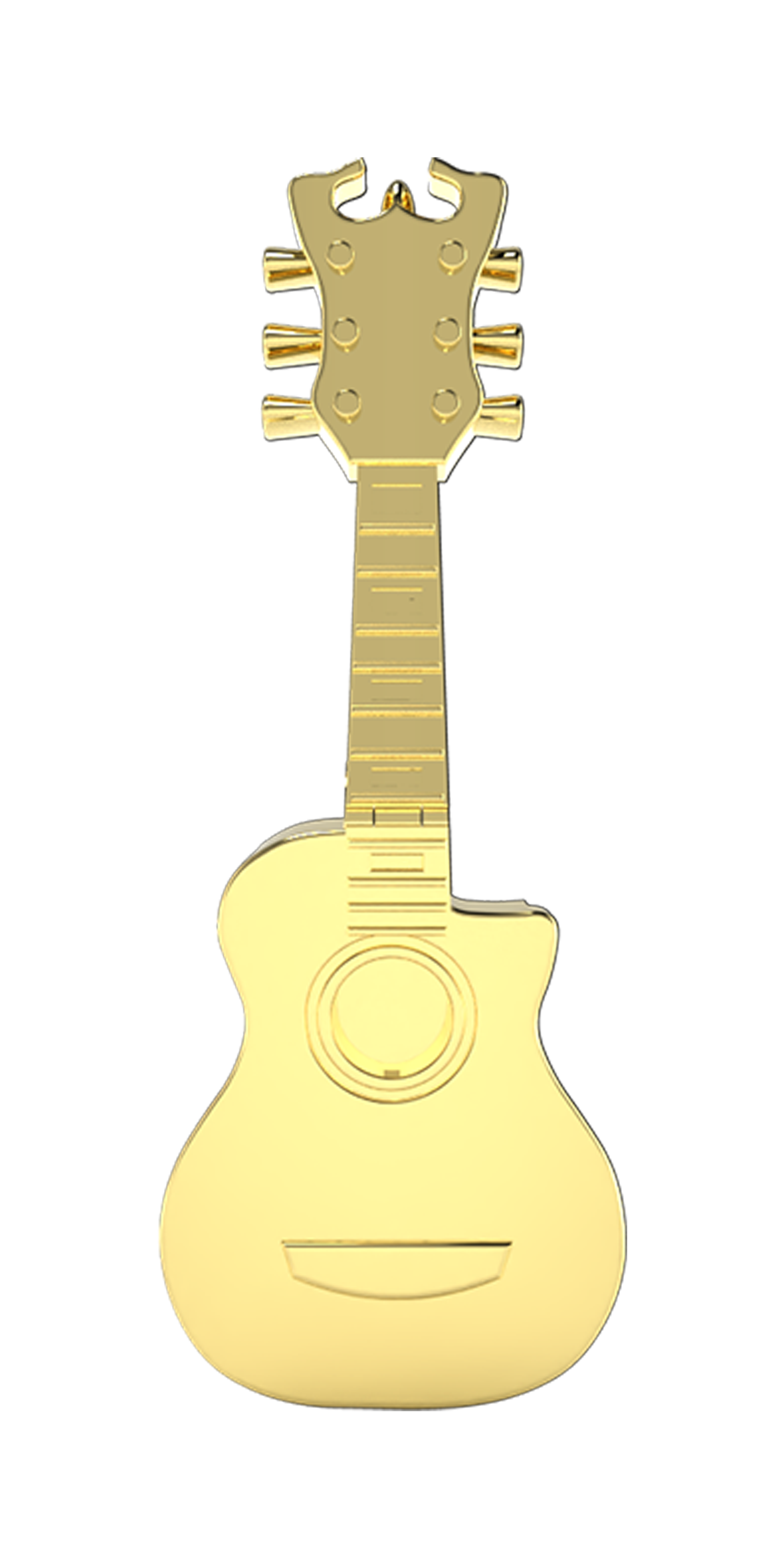 Guitar Slider Charm 18K Yellow Gold