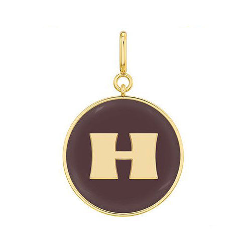The Chocolate Enamel Letter Disc Charms
