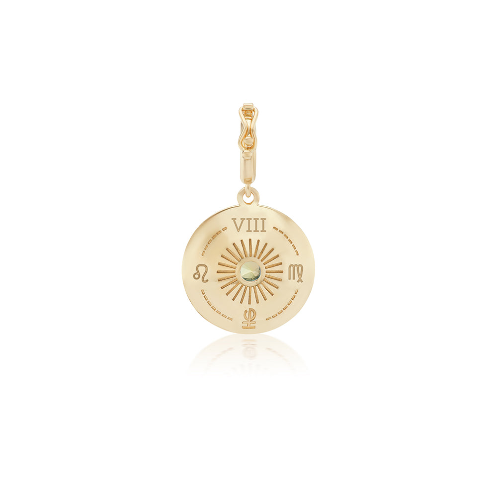 Mini Sun Sign Diamond and Gemstone Medallion