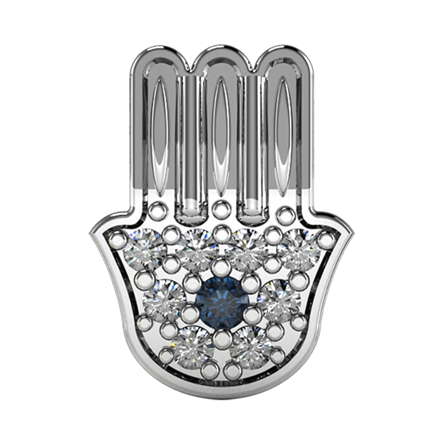Slider Hamsa Charm 18K White Gold