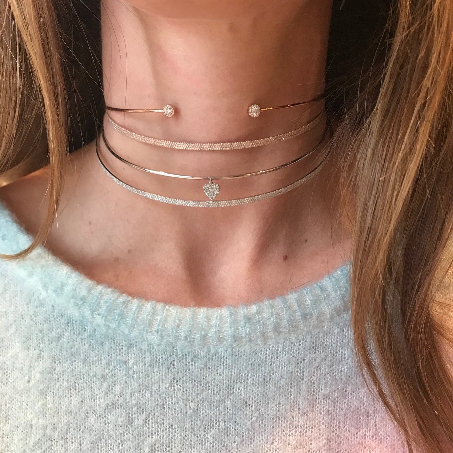 Signature Three Row Pave Choker