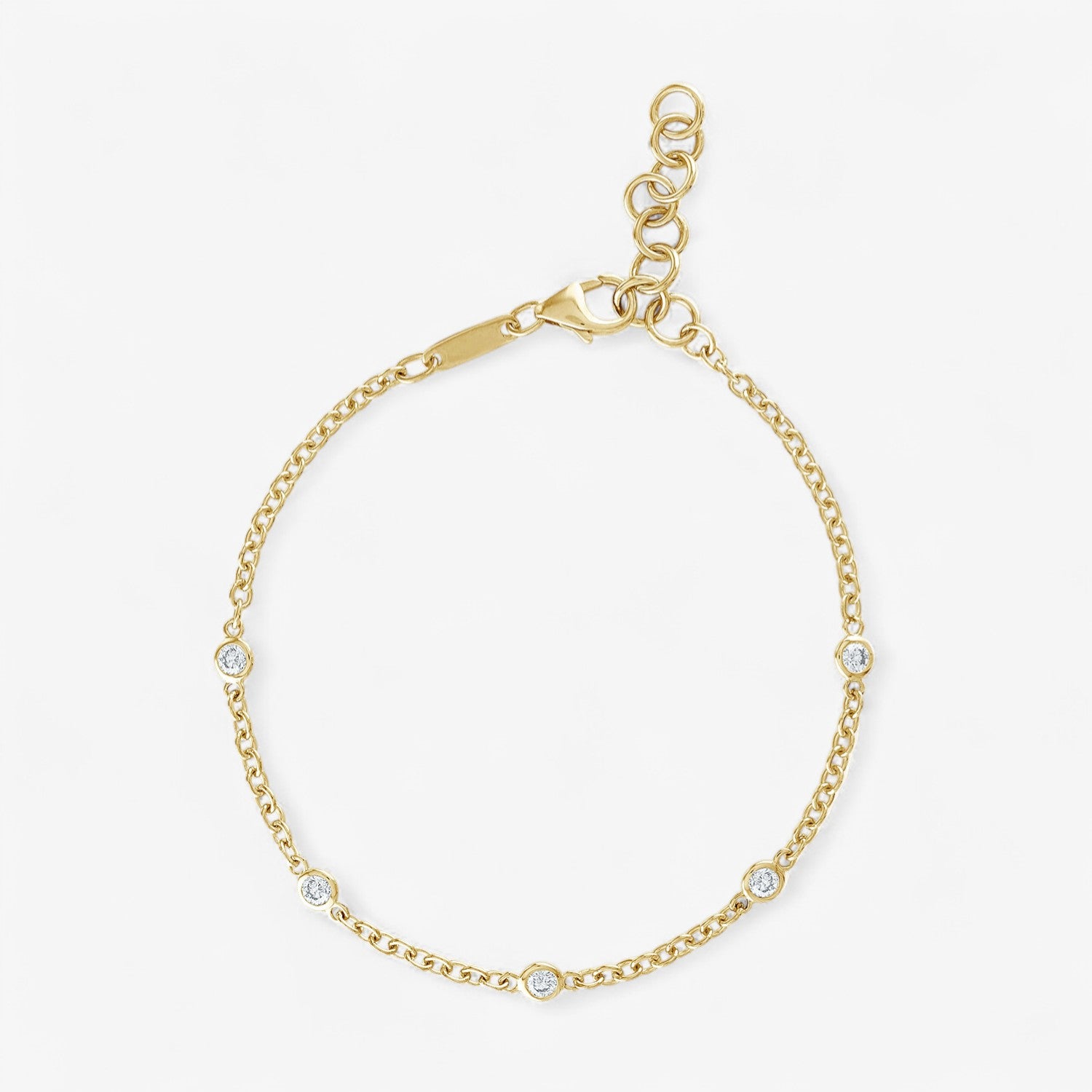 Margot Diamond Bezel Station Bracelet