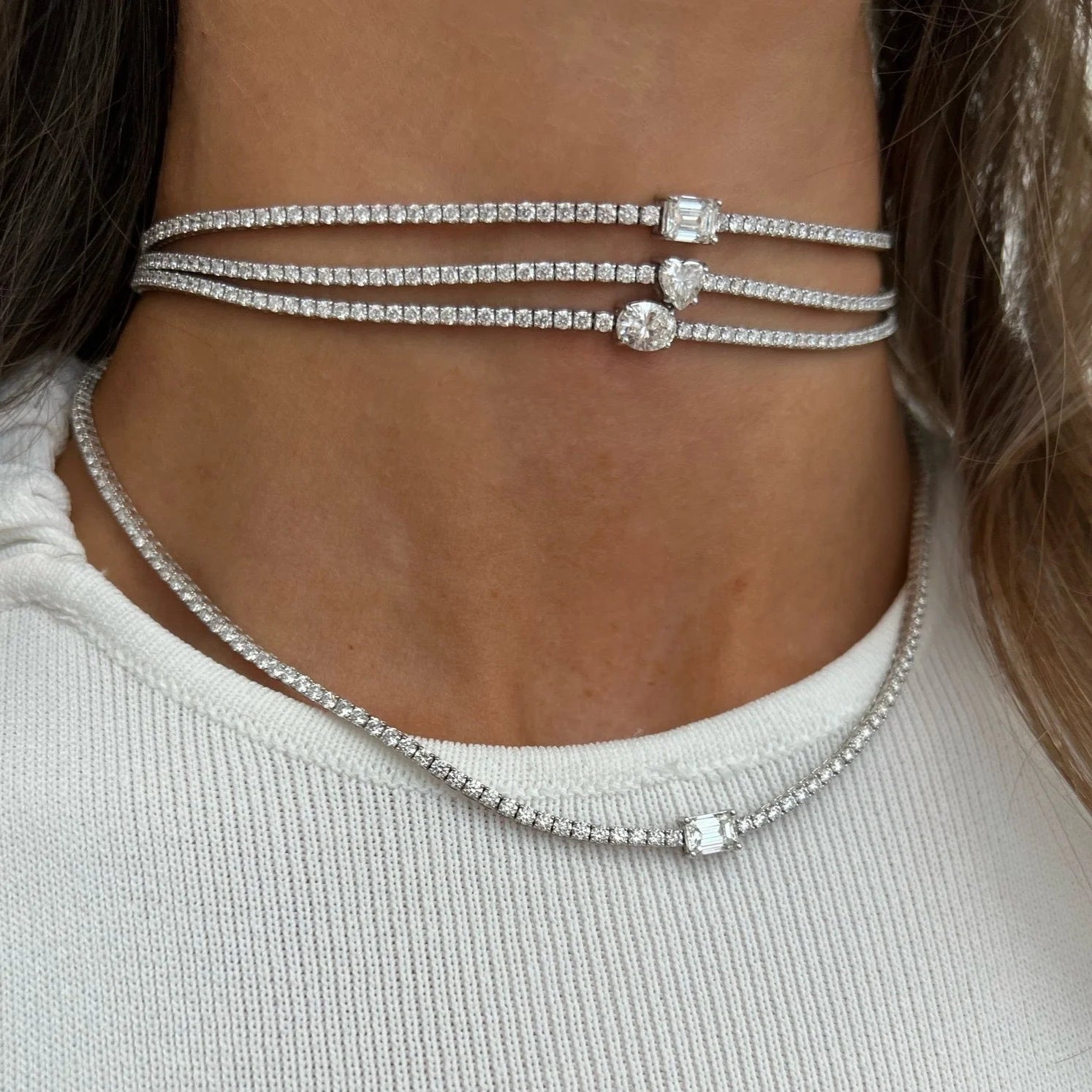 Marley Diamond Tennis Necklace