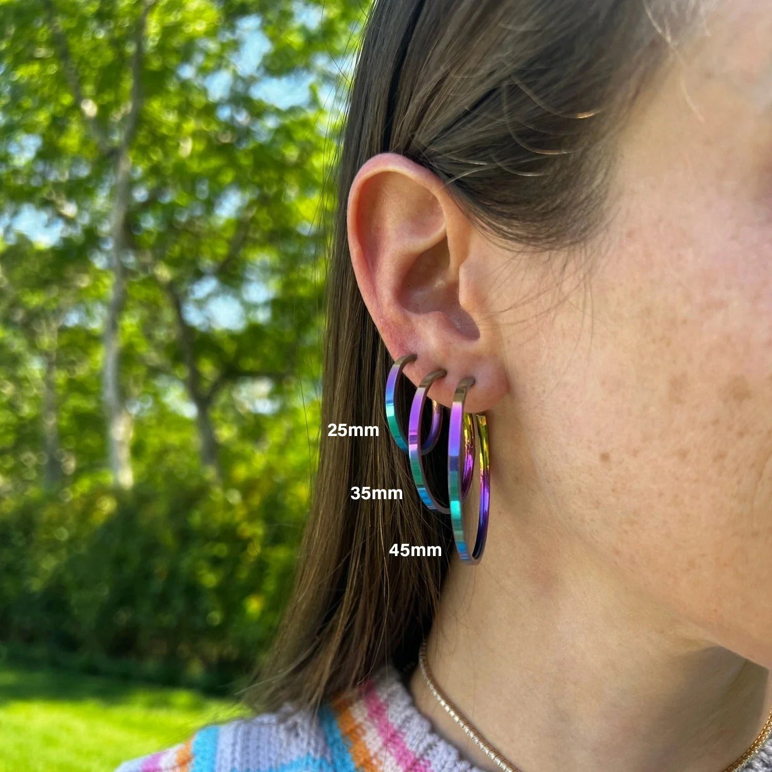 The Rainbow Thin Electric Hoops®