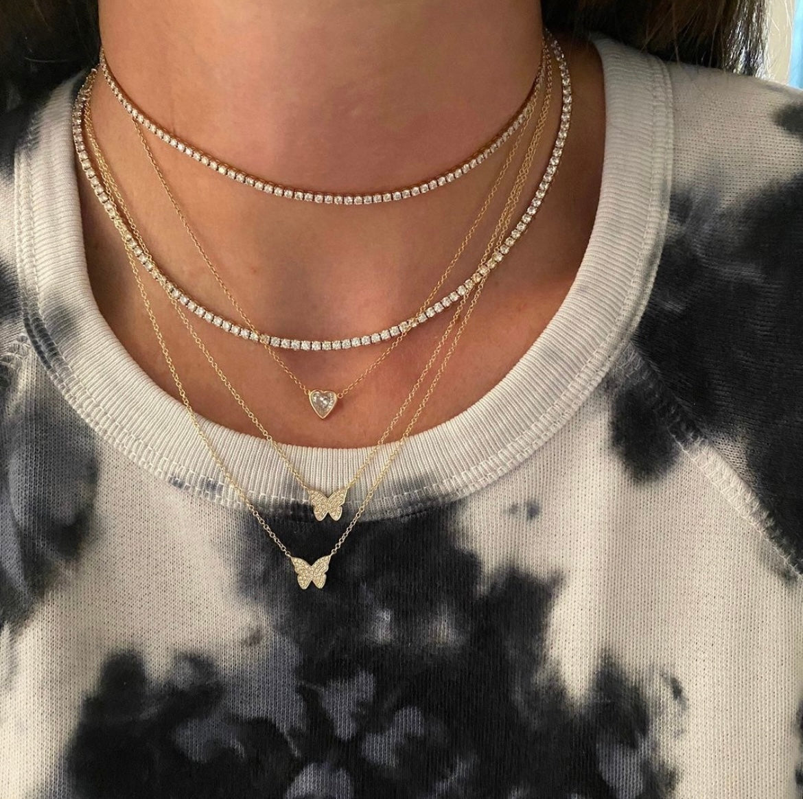 Diamond Butterfly Necklace