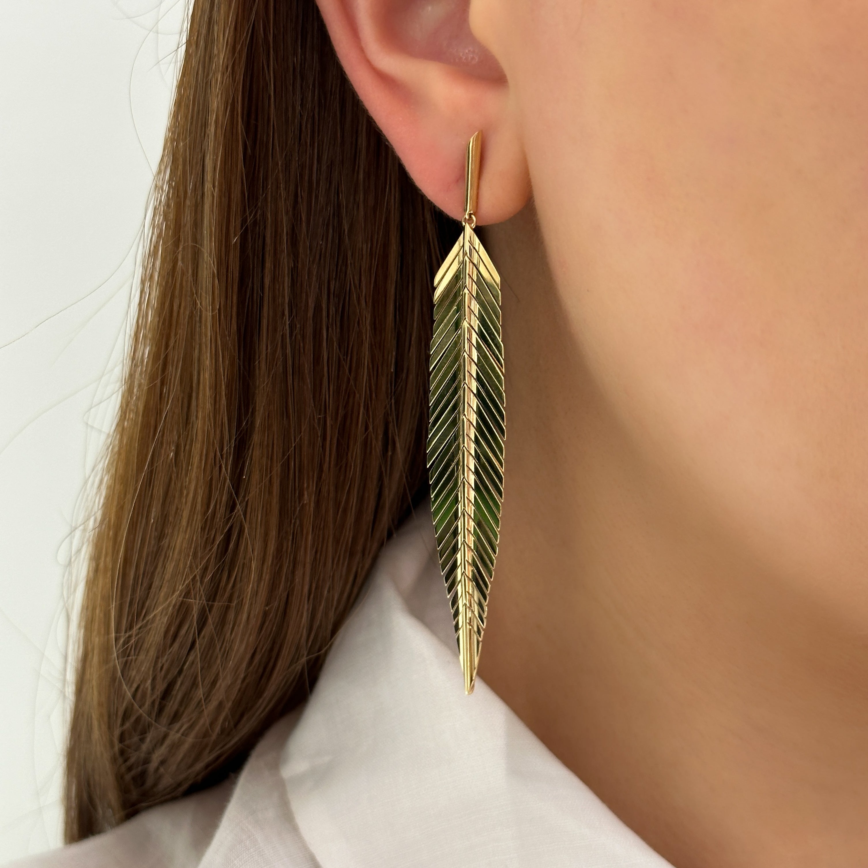 Medium Feather Earrings