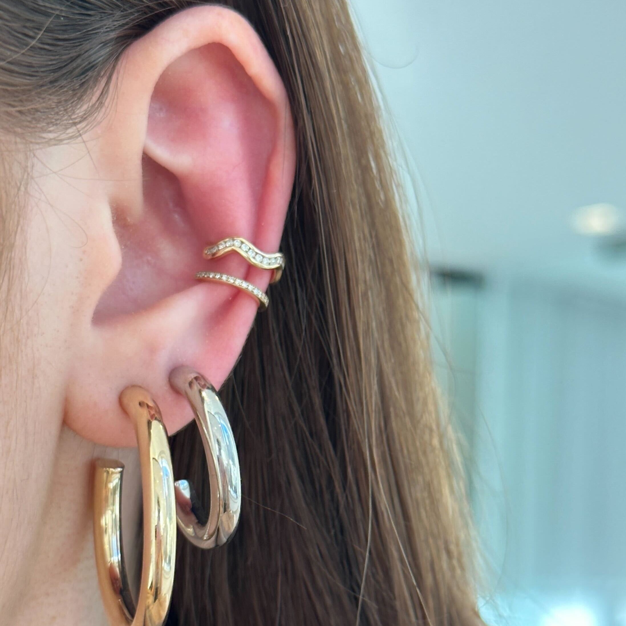 Ivy Single Row Pave Ear Cuff