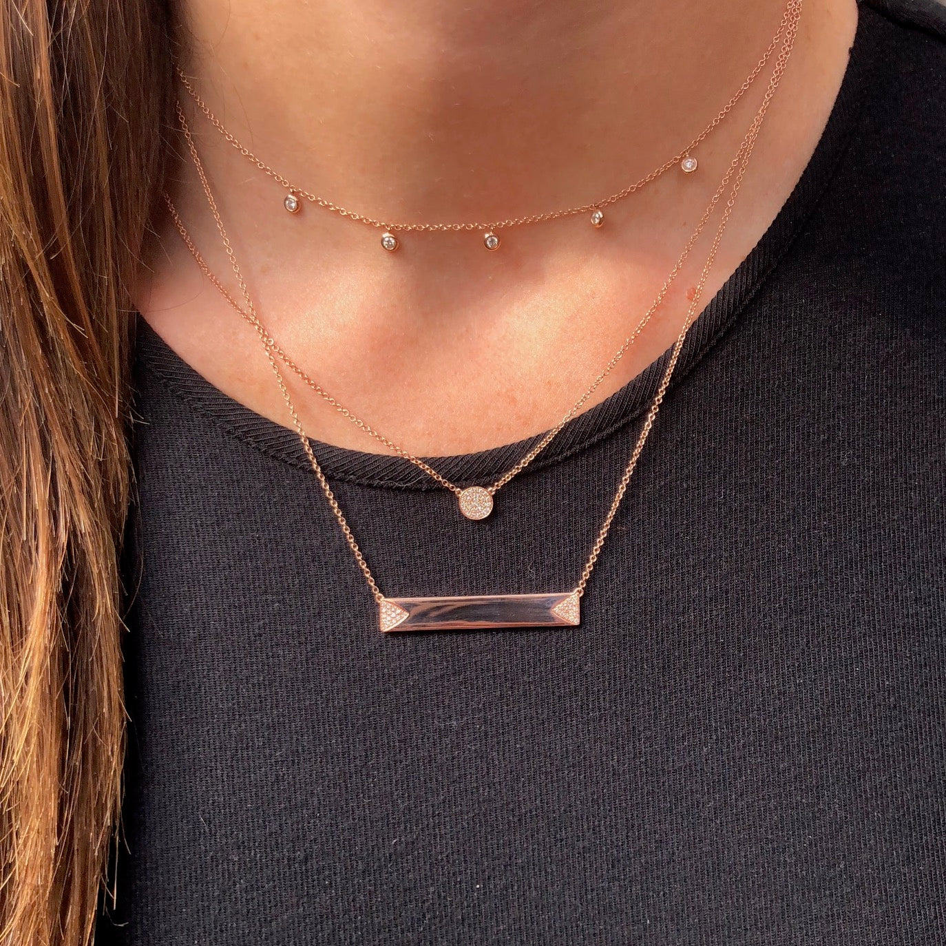 5 Diamond Bezel Choker