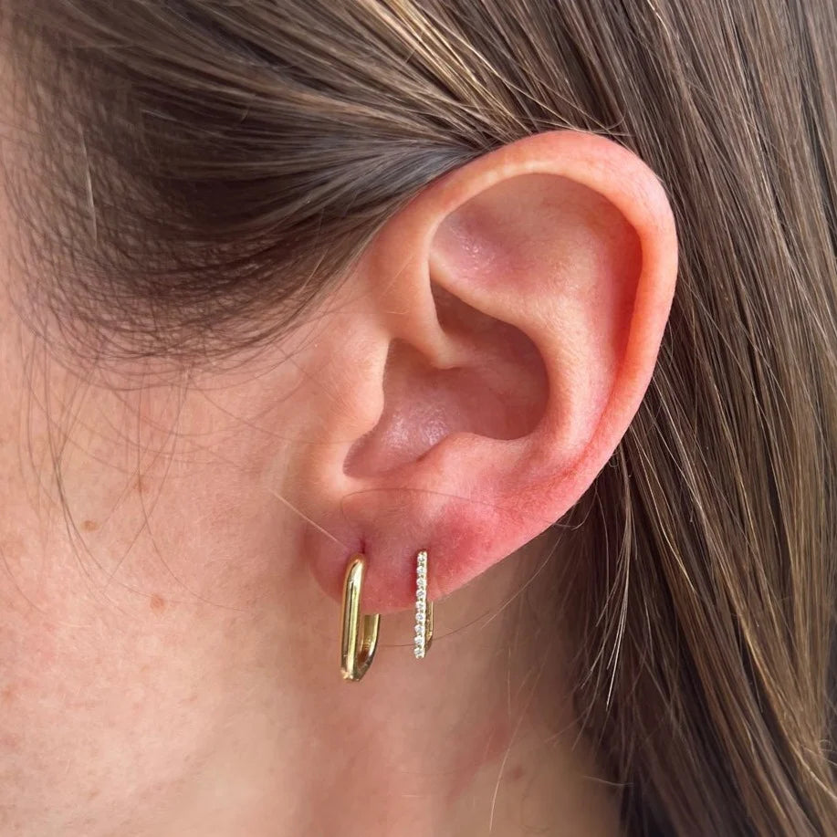 Cleo Paperclip Diamond Drop Earrings