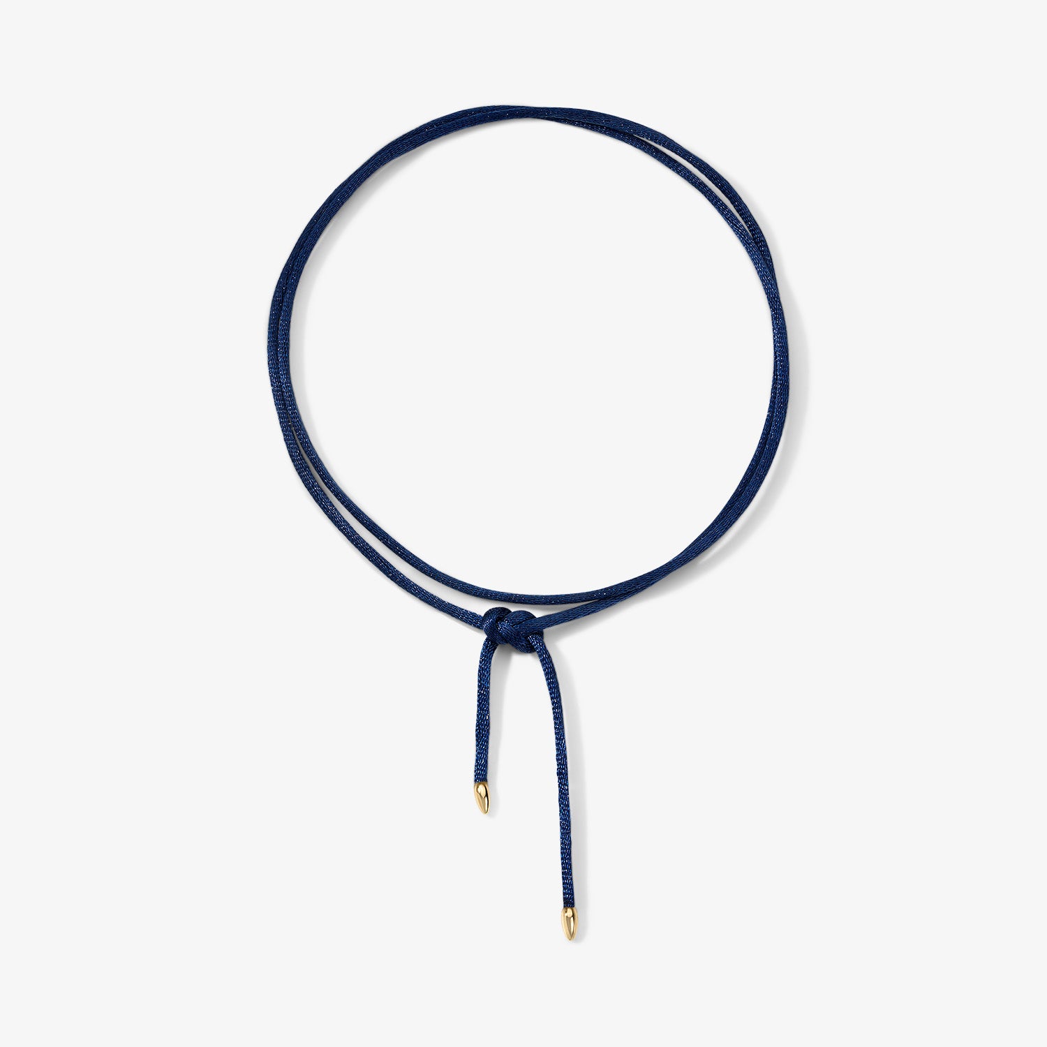 Kendall Navy Blue Satin Cord Necklace
