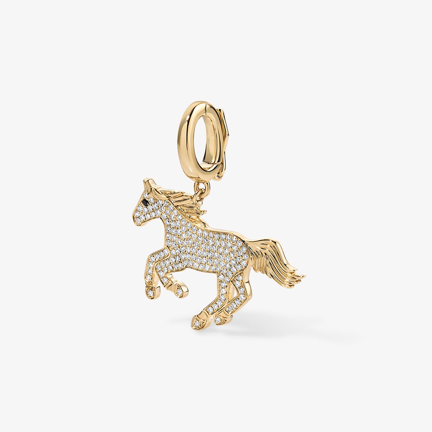 Large Token Pave Horse Charm