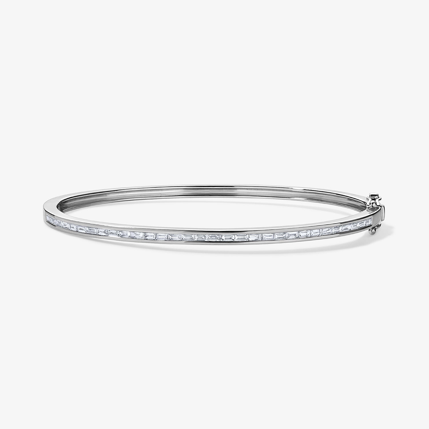 Julietta Baguette Bangle 14K White Gold