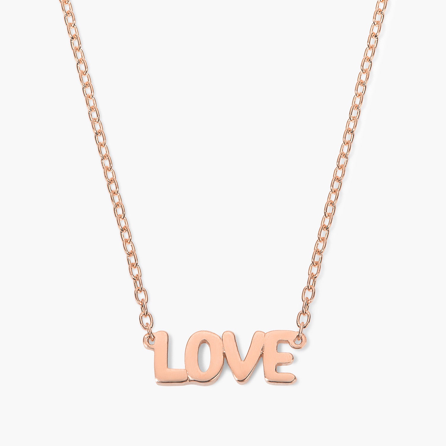 Bubble Talk Necklace 14K Rose Gold LOVE